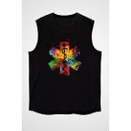 Darkhane Tıp Tanrısı Asclepius Siyah Unisex Kolsuz Tişört Kesik Kol T-Shirt - 001-Siyah