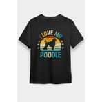Darkhane Vintage Poddle Kaniş Siyah Unisex Tişört T-Shirt - 001-Siyah - M