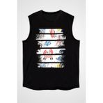 Darkhane Yengeç Siyah Unisex Kolsuz Tişört Kesik Kol T-Shirt - 001-Siyah