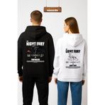 darkopia Sevgili Çift Kombini Night and Light Fury Sırt Baskılı Tasarım Kapüşonlu Sweatshirt 2li Set Takım
