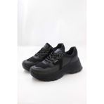Darkstep Siyah Kadın Ortopedik Hafif Faylon Tabanlı Spor Ayakkabı Sneaker