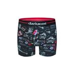 Darkzone Erkek Dijital Baskılı Seyahat Desenli Boxer Dzn2066, Siyah, M