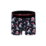 Darkzone Erkek Köpek Desenli Dijital Baskılı Yılbaşı Boxer Siyah 2XL