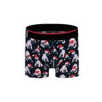 Darkzone Erkek Köpek Desenli Dijital Baskılı Yılbaşı Boxer Siyah XL