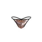 DarkZone Erkek Tanga İç Çamaşırı G String Deri Görünümlü Seksi, Leopar, L
