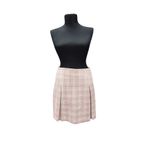 Darlin Moda Kadın Pembe Pileli Tüvit Mini Etek DM3291