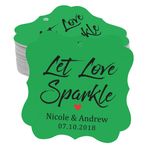 Darling Souvenir hediyelik eşya Let Love Sparkle Customized düğün kağıt tekli slogan Personalized isim-Fall-yenileme 100 Stichwörter Yeşil