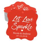 Darling Souvenir hediyelik eşya Let Love Sparkle Customized düğün kağıt tekli slogan Personalized isim-Fall-yenileme 50 Schlagwörter Kırmızı