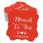 Darling Souvenir hediyelik eşya Meant to Bee-Verpflichtungs-Bonbonniere-Fall tadilat müşteriye özel baş harfler & düğün Date tercih Etikettiert 100 Stichwörter Kırmızı