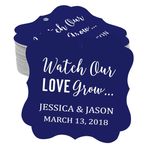Darling Souvenir hediyelik eşya Watch our Love"Grow Custom kağıt tekli slogan düğün Bonbonniere" hediye-Fall tekli slogan favor 50 Schlagwörter Mavi