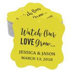 Darling Souvenir hediyelik eşya Watch our Love"Grow Custom kağıt tekli slogan düğün Bonbonniere" hediye-Fall tekli slogan favor 50 Schlagwörter Sarı