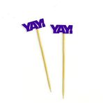 Darling Souvenir hediyelik eşya, yay. yıl cupcake Toppers, doğum günü/Düğün/parti/Baby derecelendirme duş tatlı dekorasyonlar – Paket 20, menekşe rengi, 35 x 5 cm
