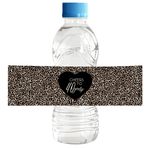 Darling Souvenir MADE WITH LOVE 32'li Paket Siyah Pullu Bling Su Şişesi Etiketleri - Kendinden Yapışkanlı Parti Koleksiyonu 40 Su Şişesi Çıkartmasına Şerefe, Düğün, Doğum Günü, Yıldönümü Partisi için Harika -