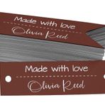 Darling Souvenir MADE WITH LOVE Bridal Shower-Baby Shower-Emeklilik-Düğün-Doğum Günü Şişesi Etiketi Gerçek Gümüş Folyo Kişiselleştirilmiş Favor Hang Etiketleri 100'lü Paket