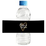 Darling Souvenir MADE WITH LOVE Klasik Siyah Kalp Su Şişesi Etiketli - Kendinden Yapışkanlı Parti Koleksiyonu Şerefe 40 Su Şişesi Çıkartması, Düğün, Doğum Günü, Yıl Dönümü Partisi için Harika - 32'li Paket