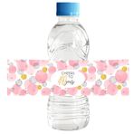 Darling Souvenir MADE WITH LOVE Pembe Konfeti Su Şişesi Etiketi - Kendinden Yapışkanlı Parti Koleksiyonu 40 Su Şişesi Çıkartması, Düğün, Doğum Günü, Yıl Dönümü Partisi için Harika - 32'li Paket