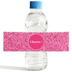 Darling Souvenir MADE WITH LOVE Pembe Payetli Baskılı Su Şişesi Etiketleri - Kendinden Yapışkanlı Parti Koleksiyonu Şerefee! Su Şişesi Çıkartmaları Düğün, Doğum Günü, Nişan Partisi için Mükemmel - 32'li Paket