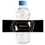 Darling Souvenir MADE WITH LOVE Siyah Çiçek Baskılı Su Şişesi Etiketleri - Kendinden Yapışkanlı Parti Koleksiyonu Şerefefe! Su Şişesi Çıkartmaları Düğün, Doğum Günü, Nişan Partisi için Mükemmel - 32'li Paket