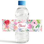 Darling Souvenir MADE WITH LOVE Suluboya Çiçek Baskılı Su Şişesi Etiketleri - Kendinden Yapışkanlı Parti Koleksiyonu Şerefe! Su Şişesi Çıkartmaları Düğün, Doğum Günü, Nişan Partisi için Mükemmel - 32'li Paket