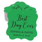 Darling Souvenir Yenileme hediyelik eşya kişiselleştirilmiş Fancy-çerçeve-Düğün hediye-"Best Day Ever" özel isim ve tarih favor Fall-yenileme 100 Stichwörter Yeşil
