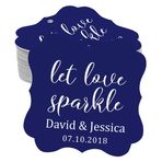 Darling Souvenir Yenileme hediyelik eşya kişiselleştirilmiş Fancy çerçeve kağıt tekli slogan düğün Lers Let Love Sparkle Gewohnheit Fall - 100 Stichwörter Mavi