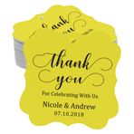 Darling Souvenir Yenileme hediyelik eşya kullanıcı tanımlı Namen Thank You For Celebrating with US düğün Fall-Kişiselleştirilmiş parti anahtar kelimeler 100 Stichwörter Sarı