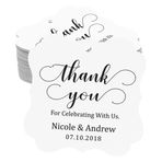 Darling Souvenir Yenileme hediyelik eşya kullanıcı tanımlı Namen Thank You For Celebrating with US düğün Fall-Kişiselleştirilmiş parti anahtar kelimeler 50 Schlagwörter Beyaz