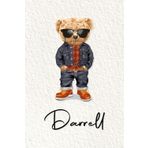 Darrell: Cahier personnalisé avec prénom Darrell | Cadeau d'anniversaire pour enfant, garçon, homme, copain ... | Nounours | 110 pages lignée, Petit Format 6x9 pouces (15,24 x 22,86 cm)