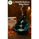 Darshan Amber Geri Akış Tütsüsü + Yaprak Şelale Seramik Tütsülük