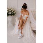 DARUGA Dantel Detaylı Gelin Sneaker Ayakkabı – Rahat ve Şık Bridal Model 9cm