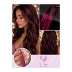 Darya DD288 Işıltılı Koyu Pembe Simli Tinsel Saç Uzatma - Dark Pink Hair