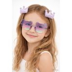 Darya DD366 Mor Prenses Taç Toka ve mickey mouse Gözlük Seti (2’li) Çocuk