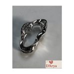 Darya Dd463 Gümüş Dalgasal Metal Mandal Toka (6 Cm)