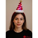 Darya DD601 LED Işıklı Yılbaşı Çam Ağacı Taç (Kırmızı) Chirstmas Hairband