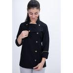 Das Uniform Yan Kapama ÇıtÇıtlı Biyeli Şef Gömlek Aşçı Kıyafeti Chef Aşçı Forması