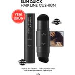 Dashu Slim Quick Saç Cushion Topik + Fırça 2,5 gr Siyah Renk Suya Dayanıklı Pratik Kullanım - Natural Black