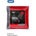 Dat35 Ikili Sporcu Havlu Seti Microfiber Gym Fitness Boks Plates Tenis Spor Havlusu 48x90cm - 48 x 90 cm - Gri - Kırmızı