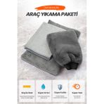 DAT35 NewYorkDry Mikrofiber Oto Temizlik Seti – Kurulama Havlusu Cam Bezi Araba Yıkama Eldiveni