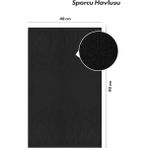 Dat35 Siyah Sporcu Antreman Havlusu Microfiber Gym Fitness Boks Tenis Spor Havlusu 48x90cm - 48 x 90 cm