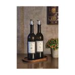Data Store Ahşap Stantlı Amber 2'li 750ML Zeytinyağı + Ayçiçek Yağı Şişesi Seti, Beyaz