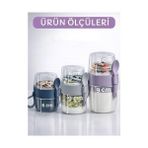 Data Store Beylini 3 Lü Set Taşınabilir Kaşık+Çatal Kapaklı Yoğurt Müsli Granola Yemek Diyet Saklama Kabı Take And Go Bardak Kahvaltı Salata Hazırla Çık