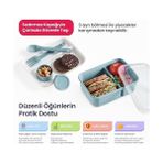 Data Store Hobby Life Lunch To Go 3 Bölmeli Beslenme Kabı – Sosluklu, Sızdırmaz Kapak, Bpa Içermez, 920 ml + 40 ml (Pembe) - 0,5 x 7 cm