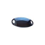 Data Store Oval Fırın Kabı Dış Döküm Iç Seramik-Lacivert - 10 cm