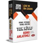 Data Yayınları 2024 KPSS Lise Ön Lisans Genel Kültür Genel Yetenek Tek Kitap 800 Sayfa