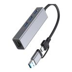 Datastar Type-C To USB A Hub Ethernet Adaptör / 4 Port