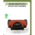 Datatek 2000 Watt Teflon Tost Makinesi – Geniş Plaka, Ayarlanabilir Isı, Kolay Temizlik