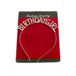 Datatek Birthday Girl (Doğum Günü Kızı) Yazılı Taşlı Taç - Gümüş - Standart