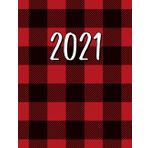 Dated Planner: Monthly Calendars - Weekly Layouts - Dot Grid (Red & Black Buffalo Plaid) (2021 Dated Planners)
