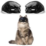 Dattecat Batman kediler için maske, Batcat maskesi, 2 adet, yarasa kedi maskesi, 11 cm, eğlenceli siyah yarasa maske, 3D evcil hayvan kostümü, cadılar bayramı veya günlük eğlence için