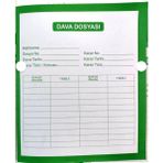 Dava -Avukat- Baro - Hukuk Dosyası Yeşil-Beyaz 50 Li